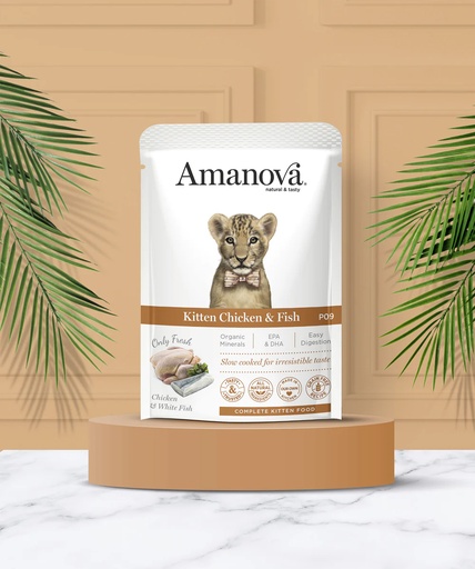 [288038] Amanova cat kitten Chicken & fish 85 g pouch
