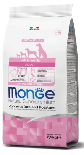 [244020] Monge dog adult Natural Superpremium possu-riisi-peruna 12 kg