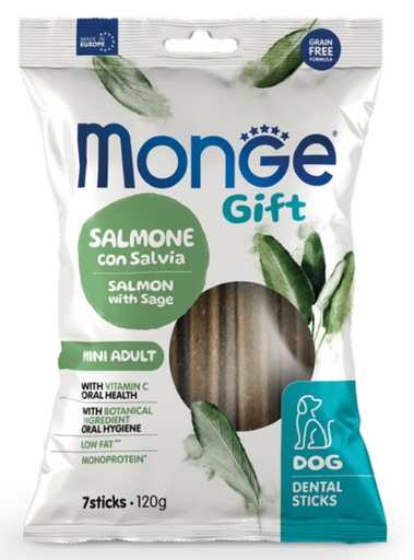 [242634] Monge Dog mini Gift Dental Salmon Sage 120 g