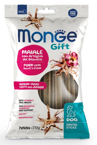 [242638] Monge Gift Dental Puppy & Junior Max Pork Devil’s Claw 210g 