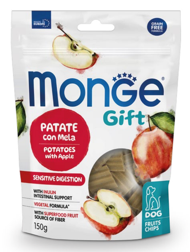 [242645] Monge Gift Dental Chip Potato / Apple 150 g